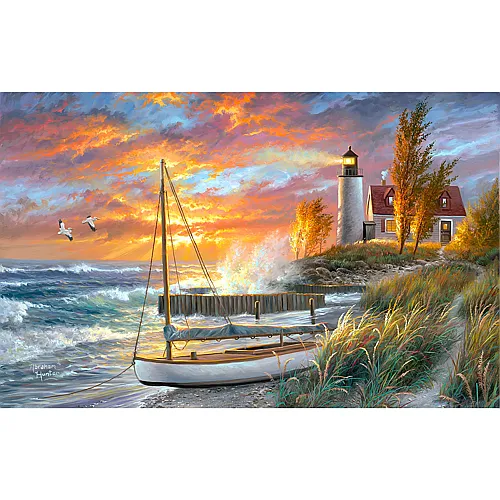 SunsOut Puzzle Abraham Hunter Point Betsie Lighthouse - 550 Teile