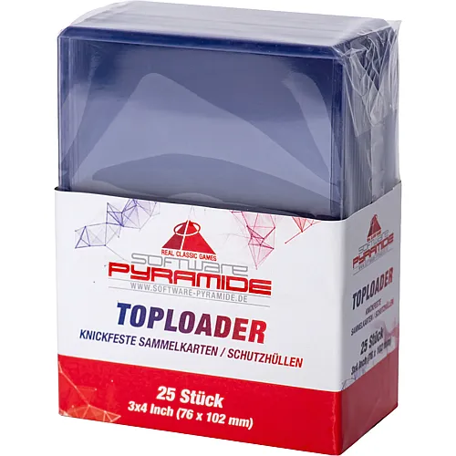 25-Count Clear Toploader Pack - Trading Card Holders