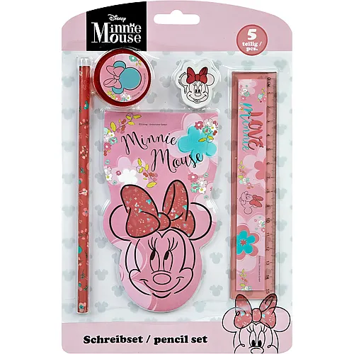 Undercover Minnie Mouse Schreibset - 5 Teile