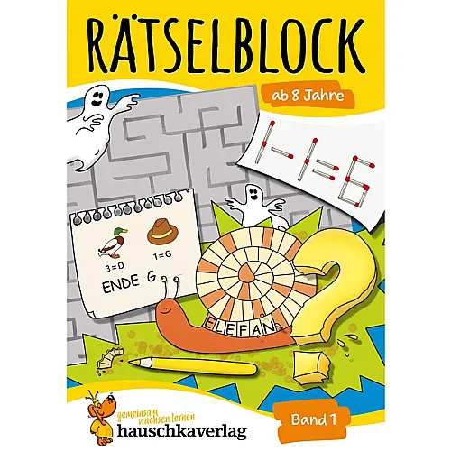 Rätselblock - Bunter Rätselspass für Kinder - Labyrinth, Bilderrätsel, knobeln und logisches Denken