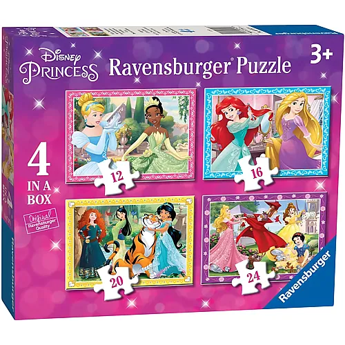 Ravensburger Puzzle 4in1 Disney Princess - 12 Teile