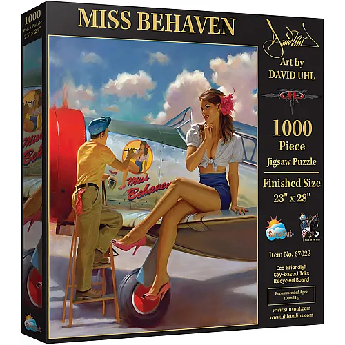 SunsOut Puzzle David Uhl Miss Behaven - 1000 Teile