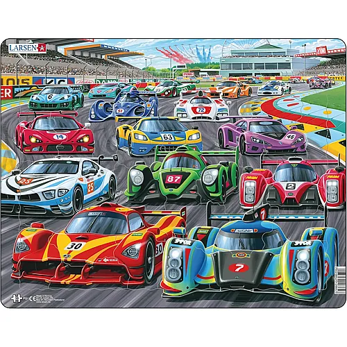 Larsen Puzzle Racing Cars - 38 Teile