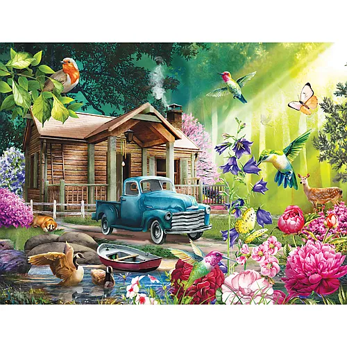 SunsOut Puzzle Tom Wood Fantasy Cabin - 500 Teile