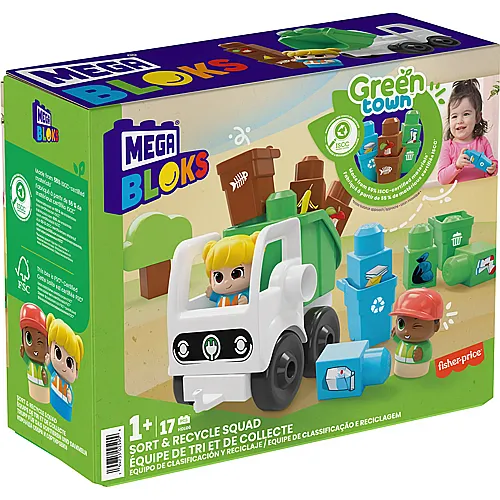 Mega Bloks Green Town Sortier- und Recycling-Team (18Teile)