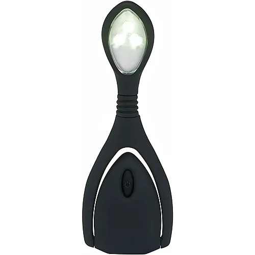 Moses . libri_x LED Leselicht Lumi Plus Schwarz , Klemmleuchte mit stufenlosem Dimmer , Leselampe zum Lesen im Dunkeln