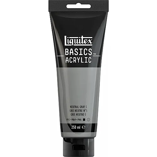Liquitex Lqx Basics Acrylfarbe 250ml Tube Neutralgrau Nr. 5