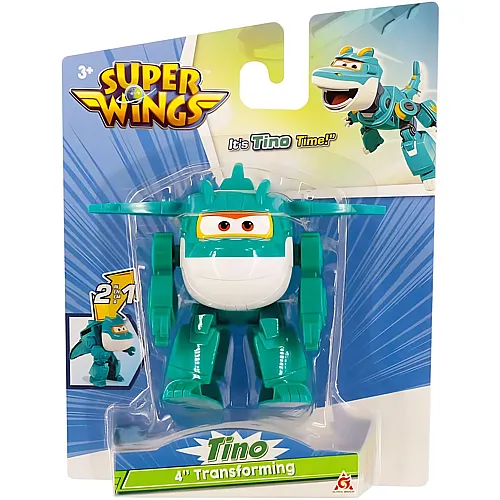 Alpha Toys Super Wings Transformations-Flugzeug Tino Gr�n-Weiss