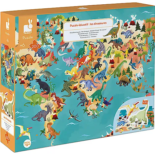 Janod Puzzle Dinosaurier (200Teile)