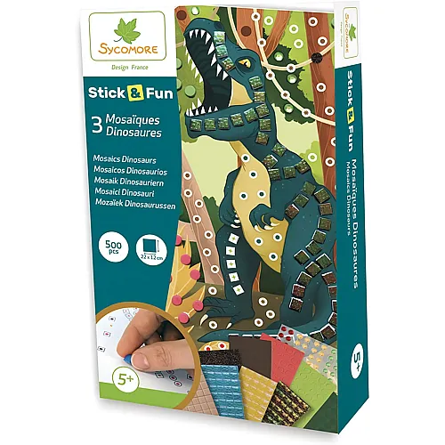 Sycomore Stick'n Fun Mini Mosaiques Dinosaures (fr-de-it)