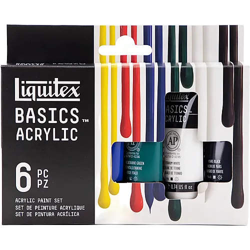 Liquitex Lqx Basics Acrylfarbe Set 6 X 22 ML Tuben