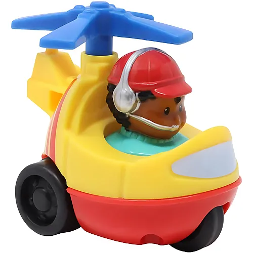 Fisher-Price Ersatzteil f�r Sammlerst�ck Little People Wheelies Auto Spielset X7817 - Ersatz Gelb und Rot Hubschrauber mit