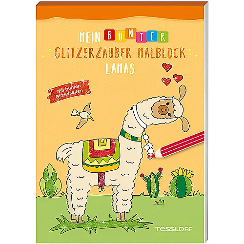 Lamas Glitzerzauber Malblock