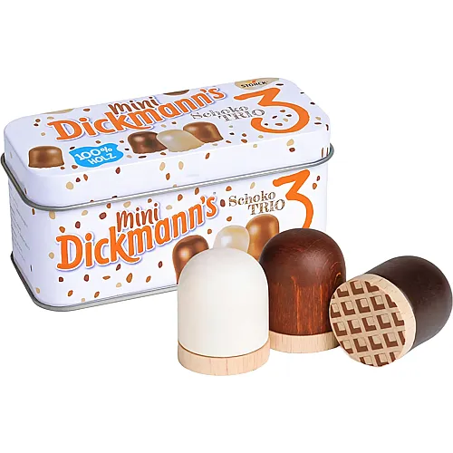 Erzi Dickmanns aus Holz in der Dose