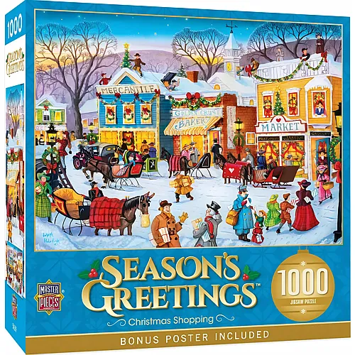 Master Pieces Puzzle Seasons Greetings Weihnachtseink�ufe - 1000 Teile