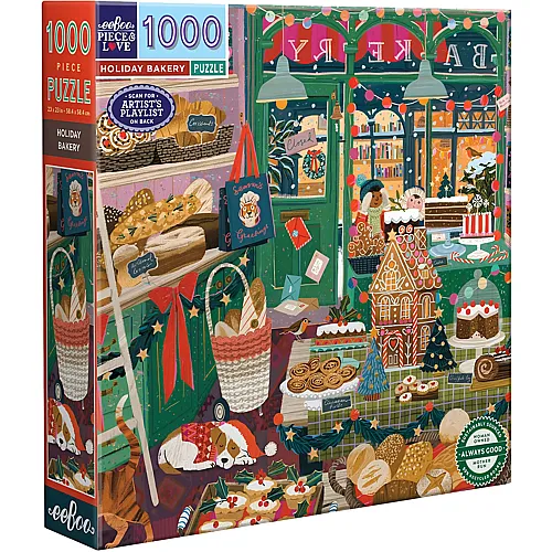 eeBoo Puzzle Backen von Weihnachten - 1000 Teile
