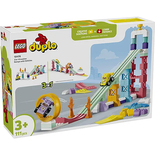 LEGO DUPLO Kreative Sprungschanzen mit kleinen Flitzern 3-in-1-Set (10478)
