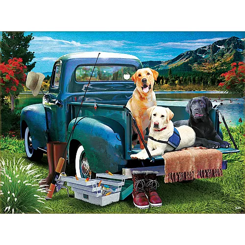 SunsOut Puzzle Rafael Trujillo Fisherman's Helpers - 500 Teile