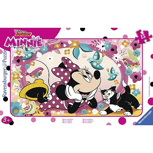 Ravensburger Puzzle Minnie Mouse Minnie und Figaro - 15 Teile