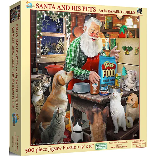 Santa and His Pets 500Teile