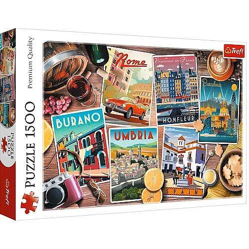 Trefl Puzzle Collage Europische Reiseziele (1500Teile)