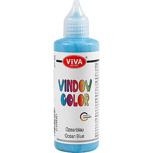 Creativ Company Fensterfarbe, Aufkleber und Glasfarbe � Hellblau, 90 ml