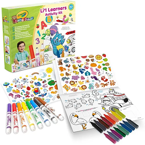 Kinderfarbenset mit Aufkleber & Malstifte
