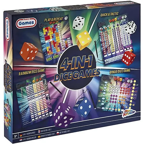 Creative Craft Group W�rfelspiele Kombi-Pack, 4-in-1