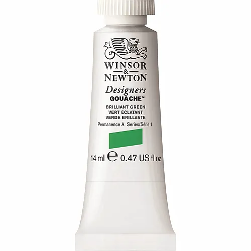 Winsor & Newton W&n Designers Gouache 14ml Tube Brillantgr�n