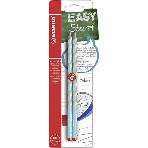Schmaler Dreikant-Bleistift f�r Rechtsh�nder - 2 Teile