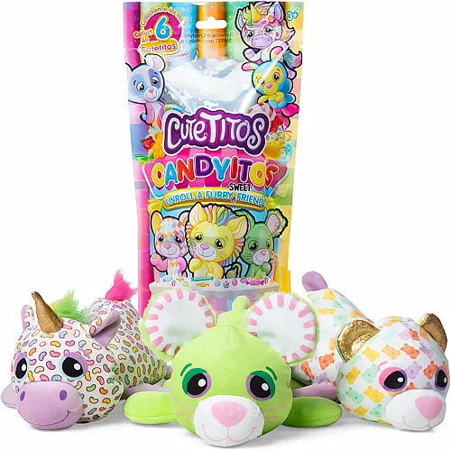 Basic Fun Cutetitos Candyitos, 17 cm gro�es Pl�schtier, duftende & weiche Kuscheltiere, Bezauberndes Pl�schtier mit Bonbonverpackung, geeignet f�r M�dchen und Jungen ab 3 Jahren