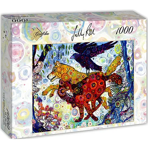 Grafika Puzzle Art Collection Sally Rich Wolves in a Blue Wood - 1000 Teile
