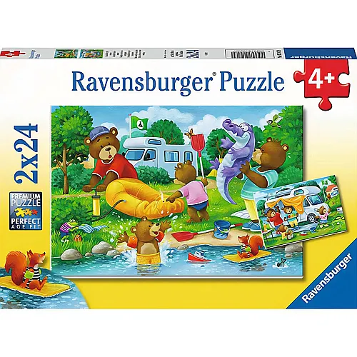 Ravensburger Puzzle Familie Br geht campen (2x24)