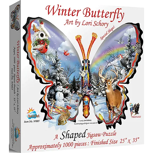 SunsOut Puzzle Lori Schory Winterschmetterling - 1000 Teile