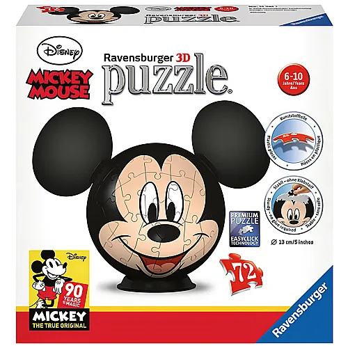Ravensburger Puzzleball Mickey Mouse mit Ohren (72Teile)