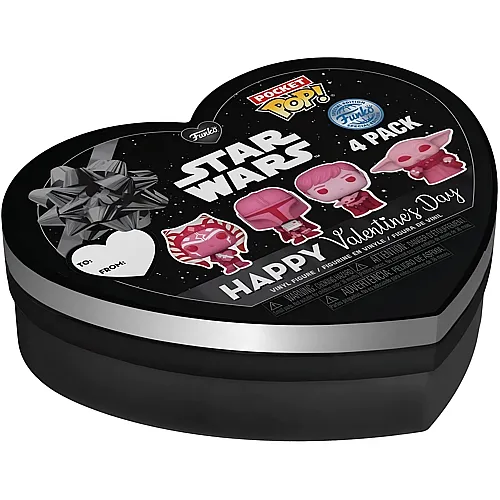 Funko Pocket Pop! Star Wars: The Mandalorian Val Box 4 Pieces - Grogu - Keychain - Neuartiger Schl�sselanh�nger