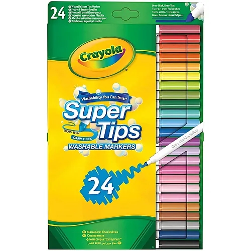 Crayola 24 Supertips Filzstifte
