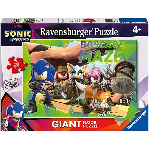 Ravensburger Puzzle Giant Floor Sonic Boscage Maze - 60 Teile