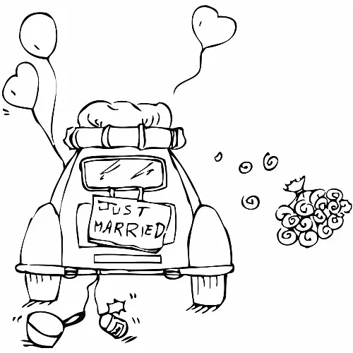 Aladine Stempel F Just Married - English
