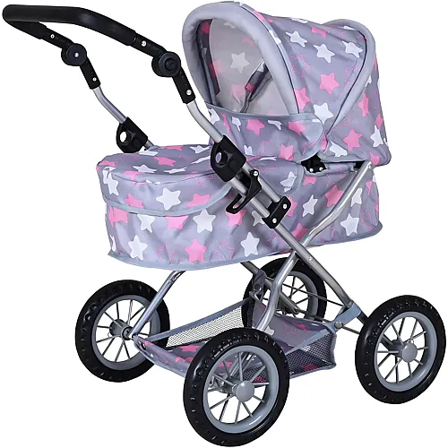 Knorrtoys Puppenwagen Mini Lilli star grey pink