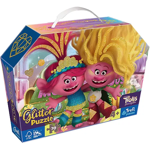 Trefl Puzzle Glitter Trolls Band Together - 70 Teile