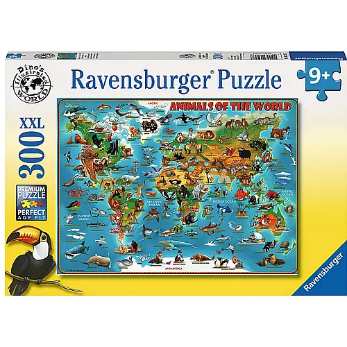 Ravensburger Puzzle Tiere rund um die Welt (300XXL)