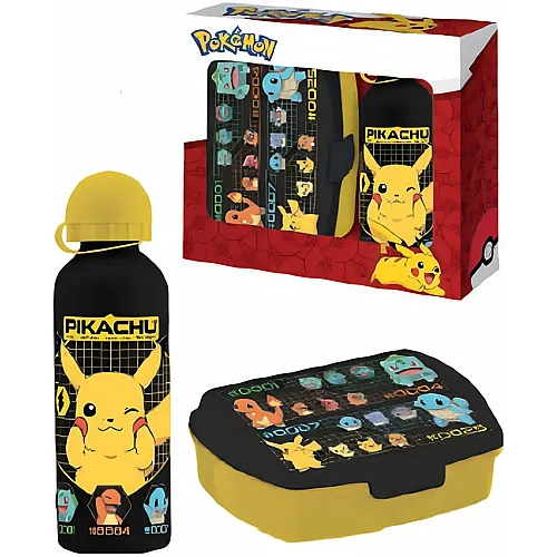 Pokémon lunch set with lunch box and water bottle
