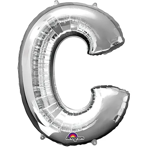 Amscan Buchstaben Silber Folienballon Buchstabe C Silber (93cm)