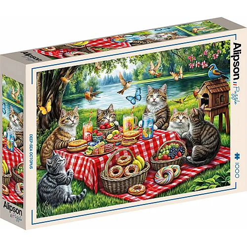 Alipson Puzzle Puzzle 1000 Teile Das Katzenpicknick