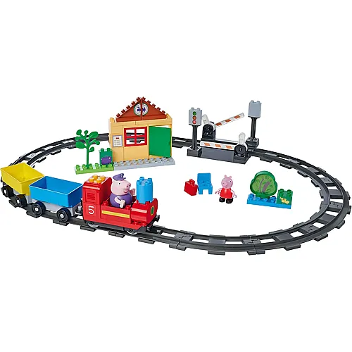 BIG Bloxx Peppa Pig Peppa's Train Fun mit Opa Wutz - 55 Teile
