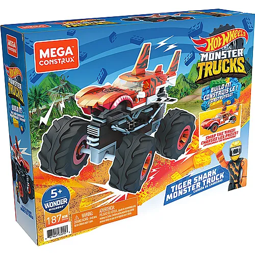 Mega Construx Hot Wheels Monster Trucks Tiger Shark (187Teile)