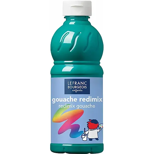 Lefranc Bourgeois Lfb Fl�ssige Tempera Redimix 500ml Flasche - Smaragdgr�n
