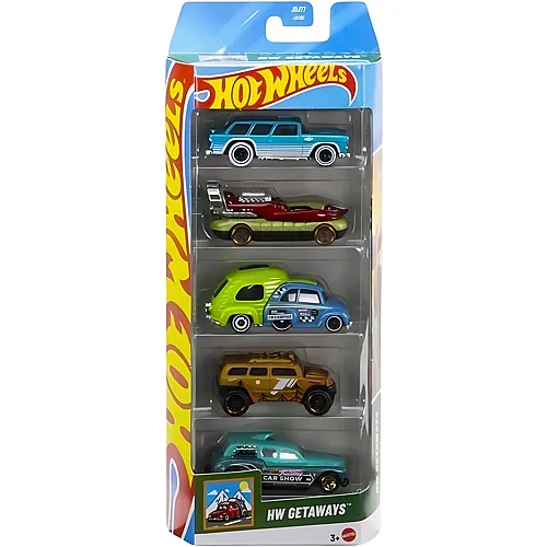 5er Geschenkset HW Getaways 1:64