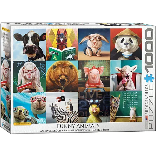 Eurographics Puzzle Lustige Tiere - 1000 Teile